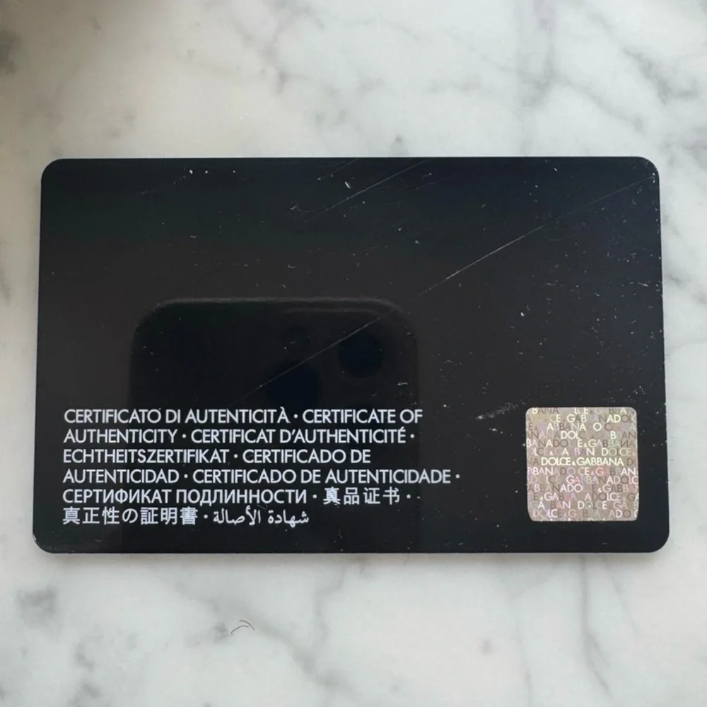 Authentic Dolce & Gabbana Black Passport Holder and Cards with DG in Gold - Picture 8 of 13